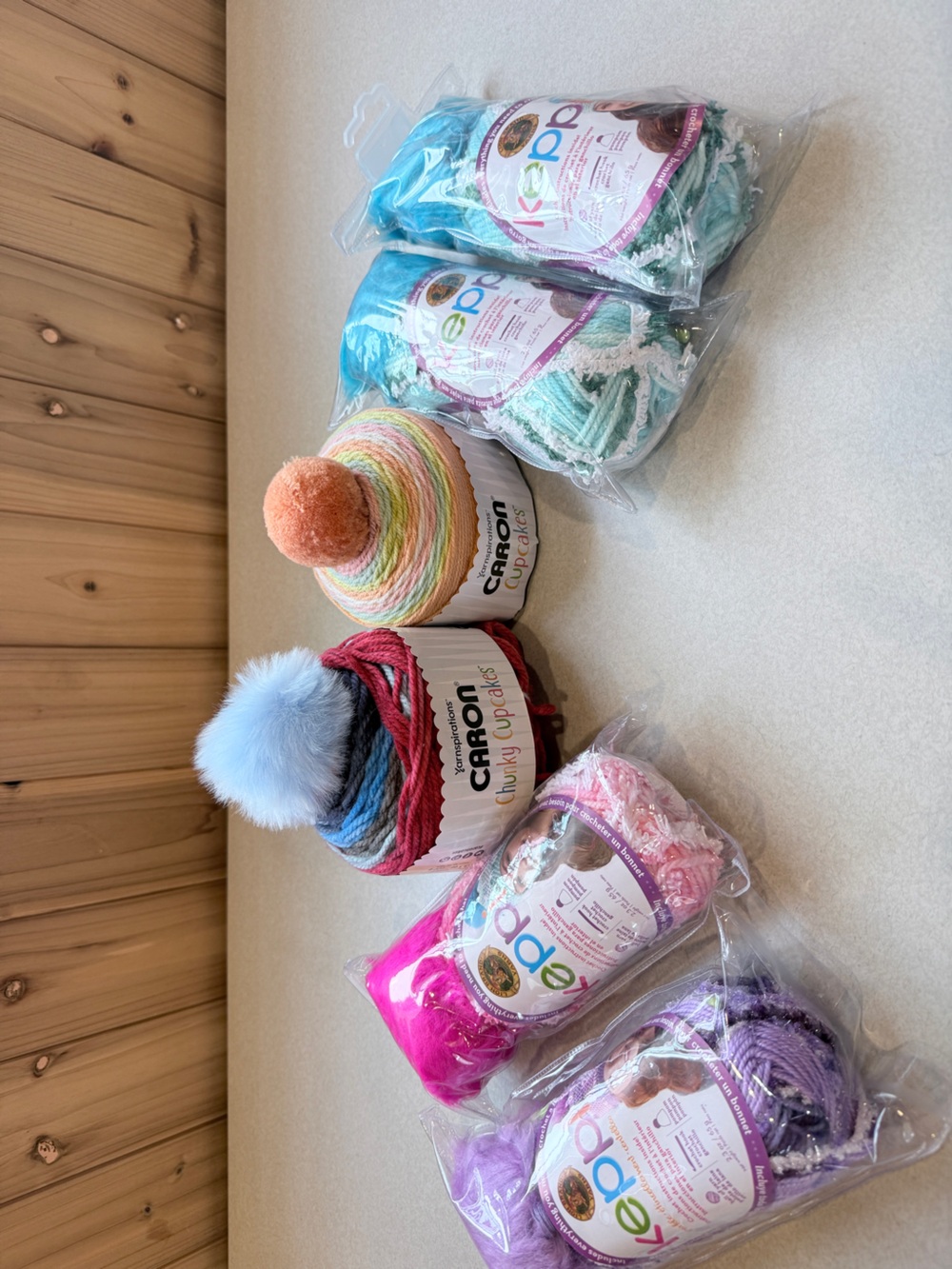 New Lot of 6 Crochet Hat Kits Crochet or Knit